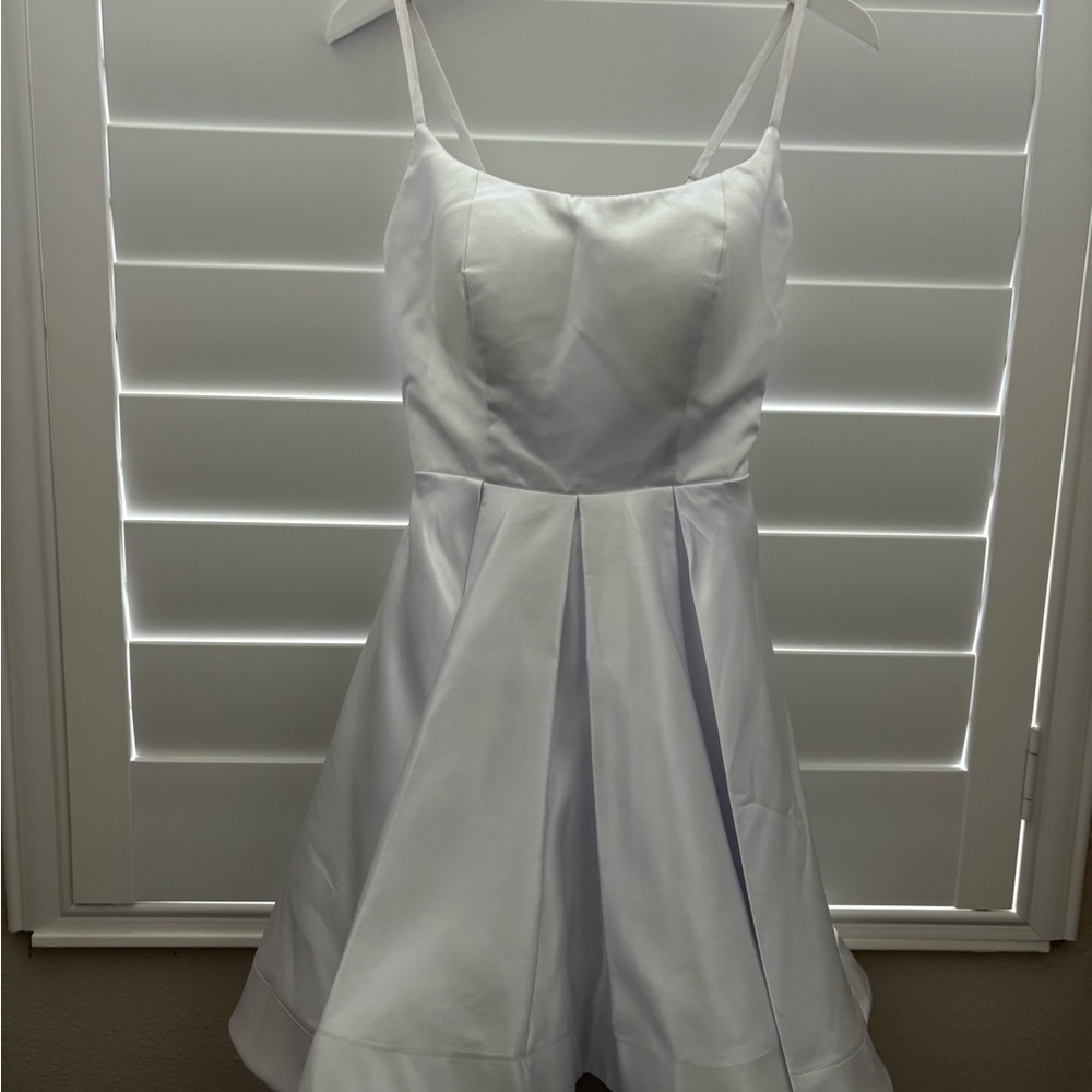 Elegant White Spaghetti Strap Dress